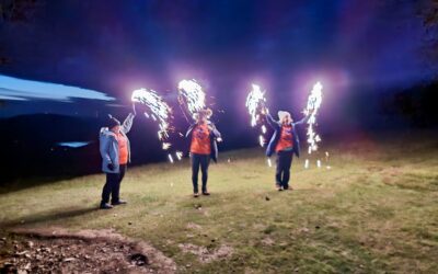 Event for fallen police officers lights Lake District sky